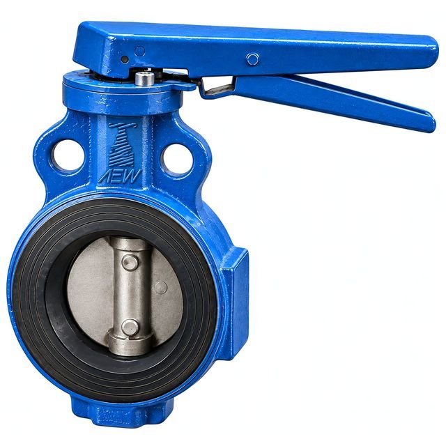 AEW concentric wafer butterfly valve with lever operator