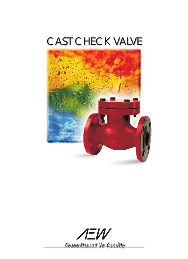 Cover of the AEW Cast Check Valves catalogue