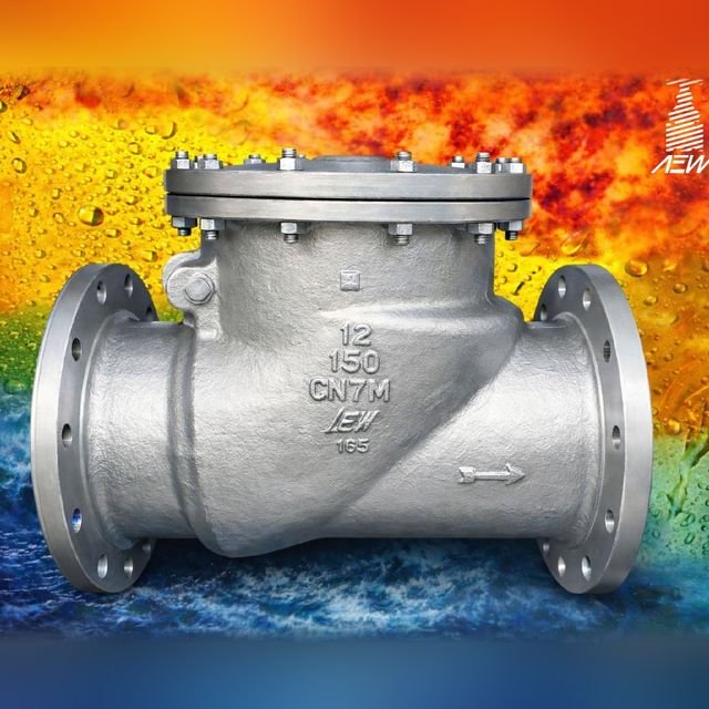 AEW 300 mm CN7M swing check valve