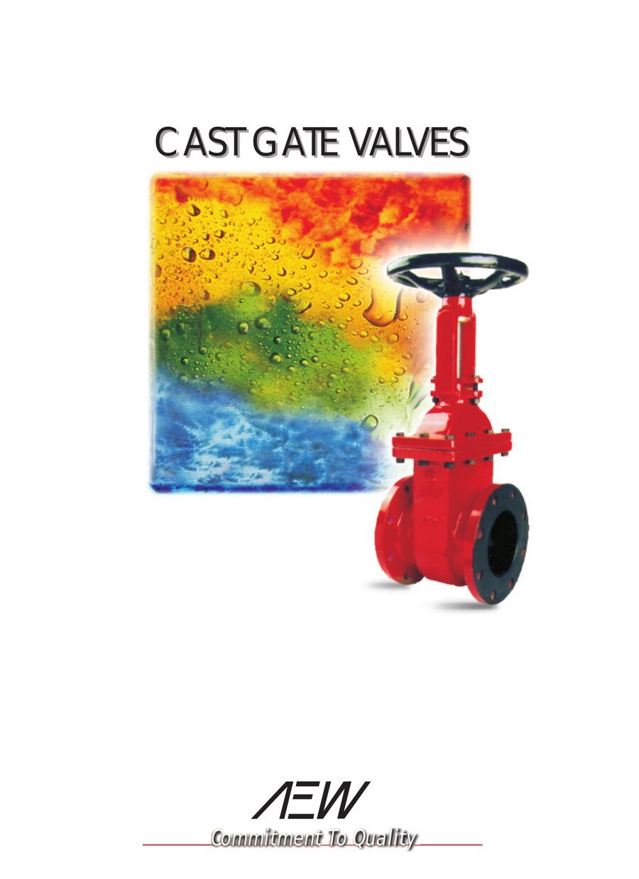 Cover of the AEW Cast Gate Valves catalogue