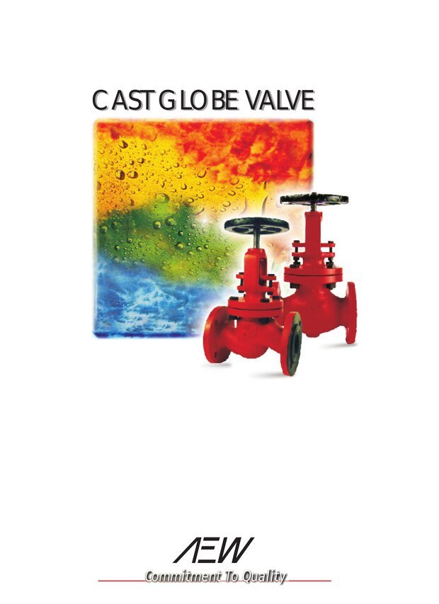 Cover of the AEW Cast Globe Valves catalogue