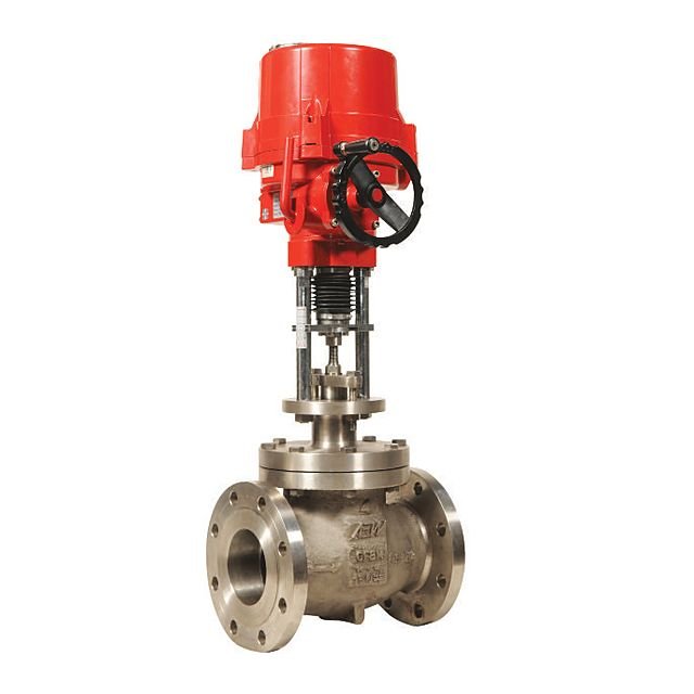 AEW globe valve with electric actuator